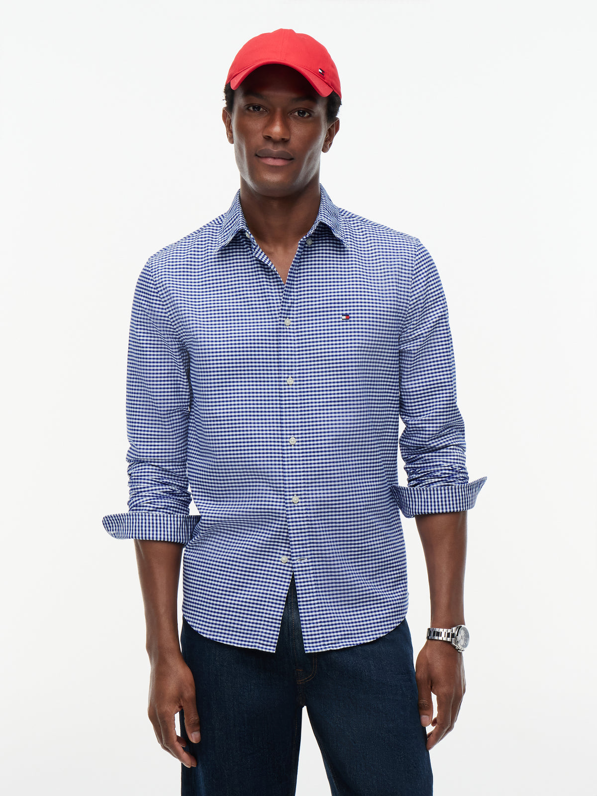 Tommy Hilfiger Royal Blue Gingham Shirt MW0MW36395 0MV