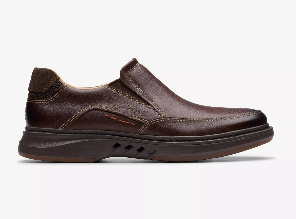 Clarks Mahogany Brown Slip On Shoe Un Briley Step