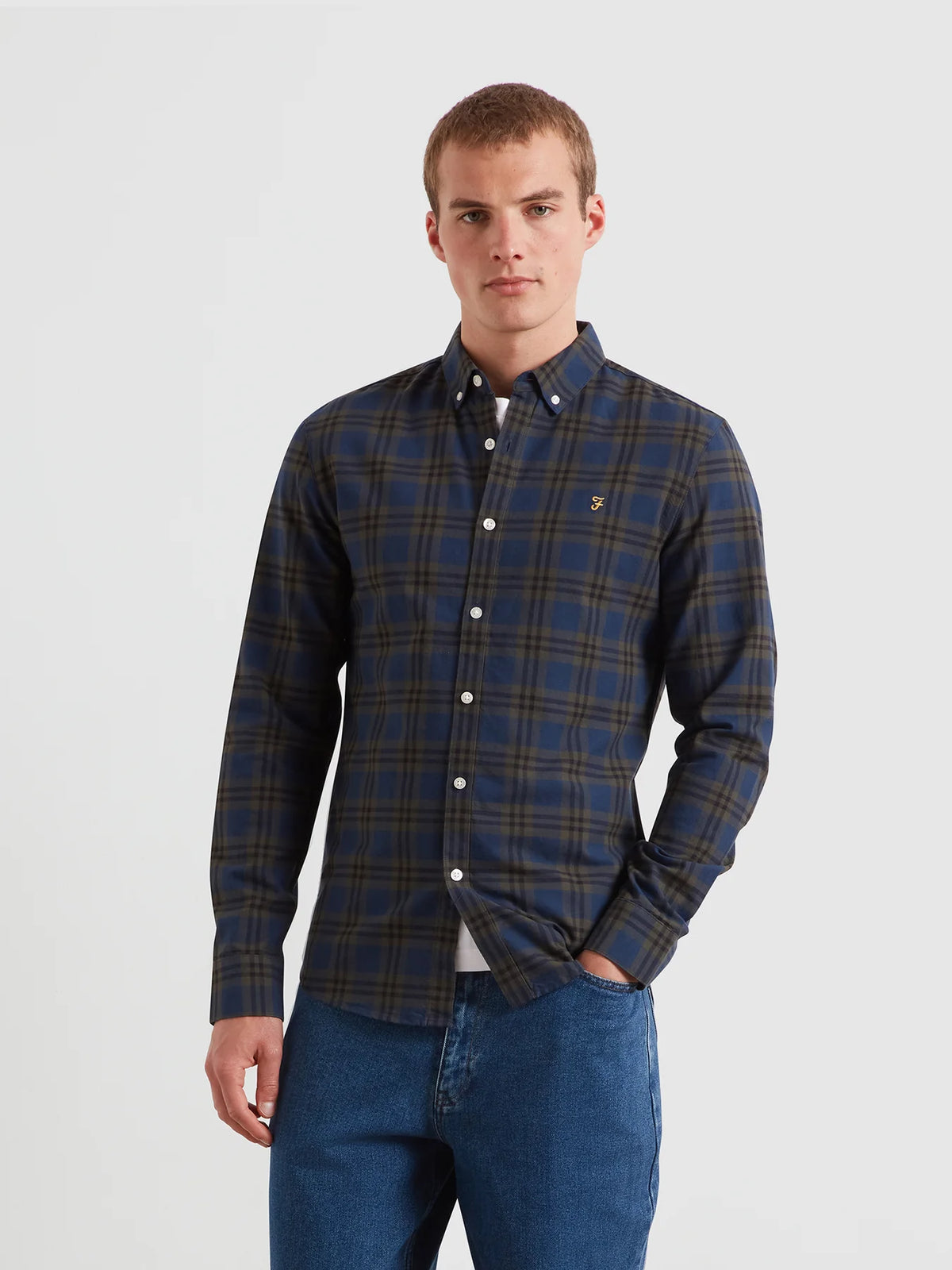 Farah Evergreen Slim Fit Check Shirt F4WFF084 357