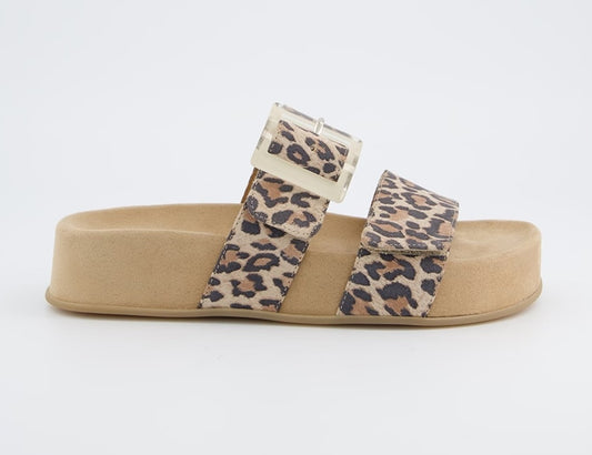 Paul Green Leopard Print Strap Sandals 6157 000