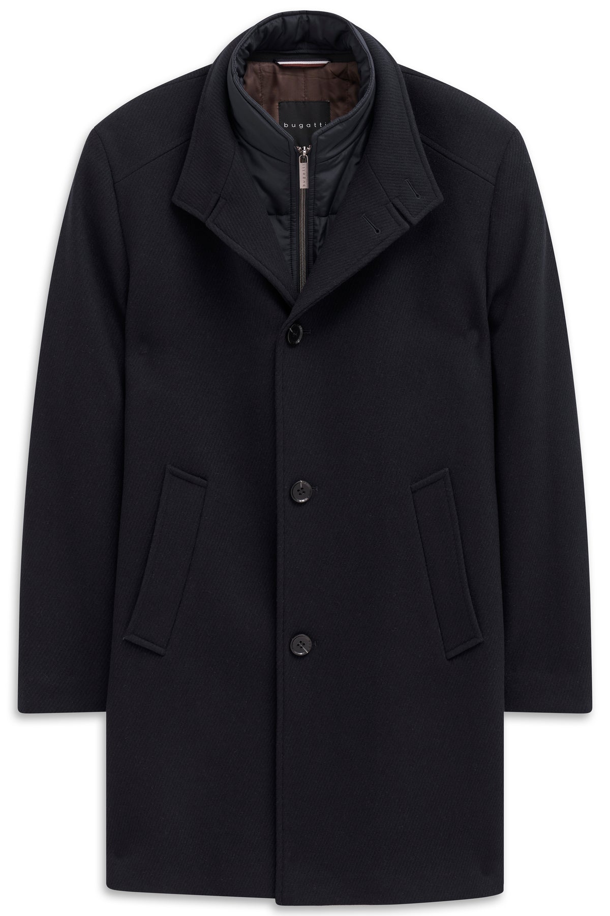 Bugatti Navy Wool Coat 821428 84203 390