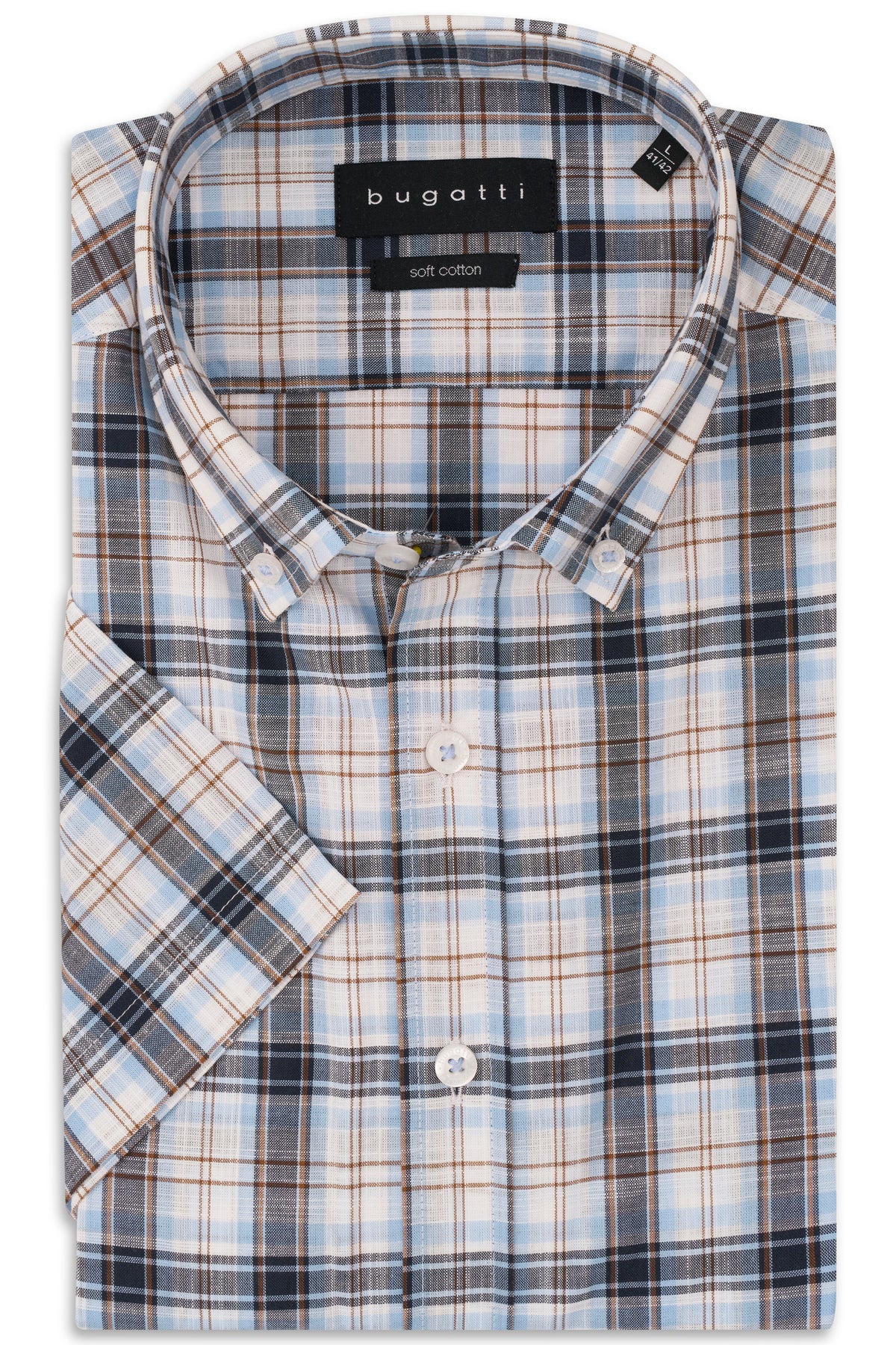 Bugatti Short Sleeve Check Shirt 9450 18337e 320