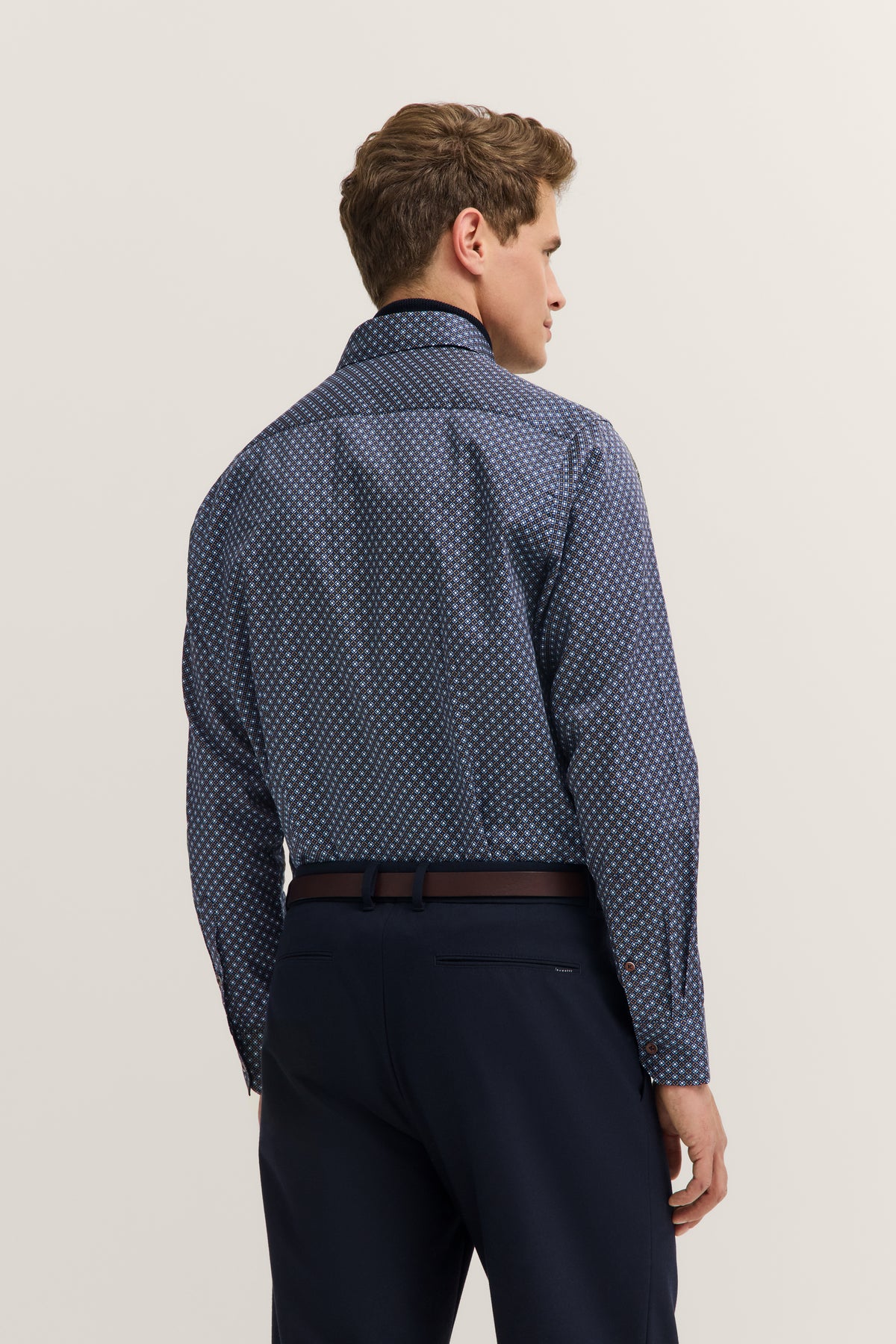 Bugatti Navy Print Shirt 9750 88506d 390