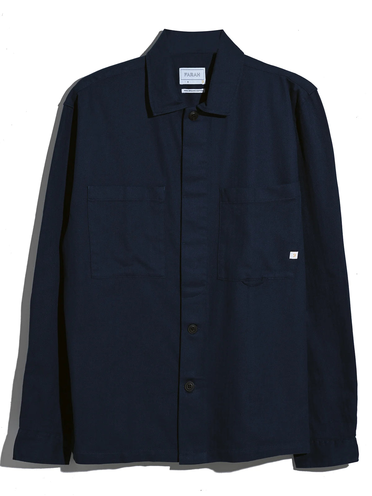 Farah Yale Blue Overshirt F4WFF040 996