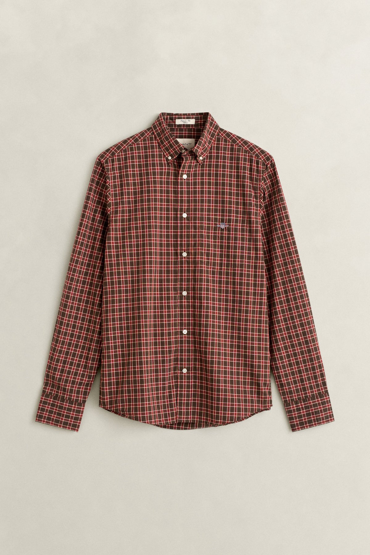 Gant Brown Red Check Shirt 3263039 217
