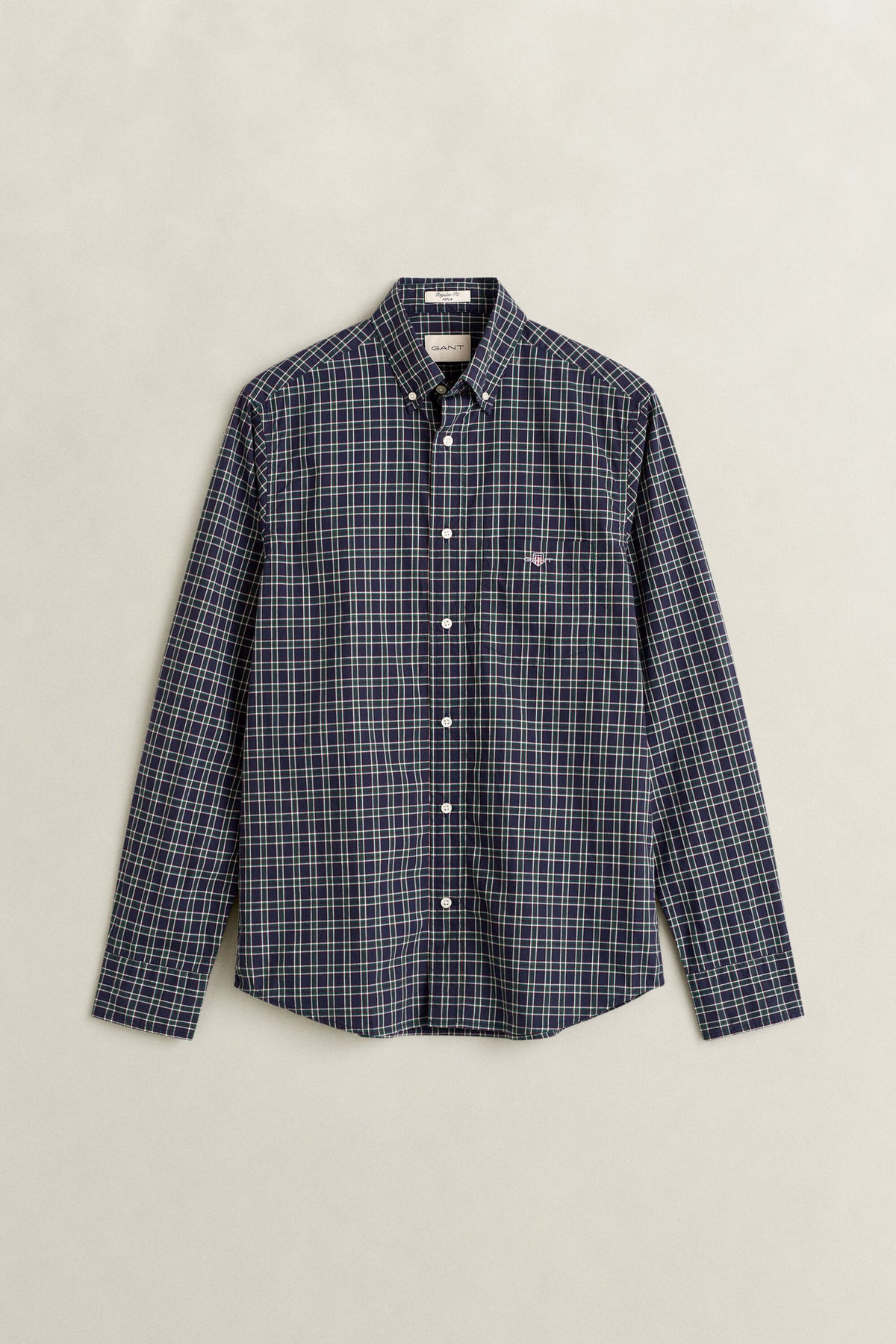 Gant Navy & Green Check Shirt 3263039 433