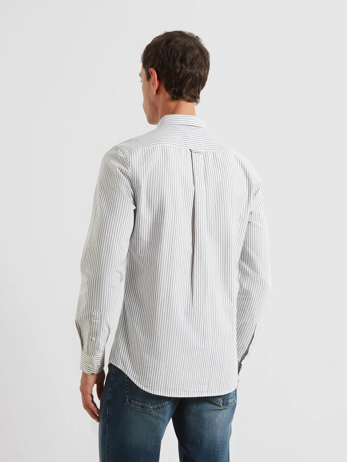 Farah Green Stripe Slim Fit Shirt F4WSB070 300