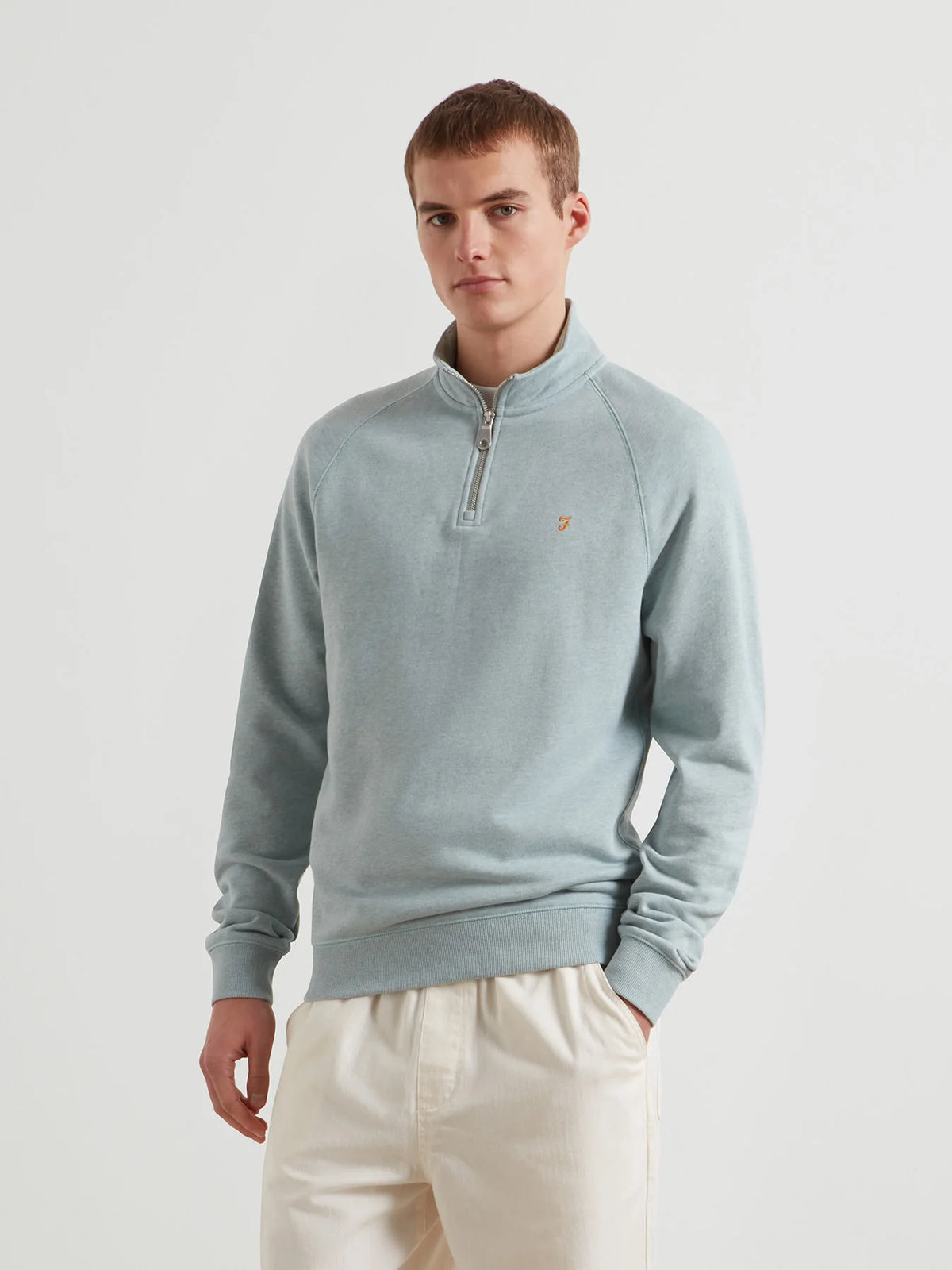 Farah Jim Green Zip Sweat F4KSB073 306