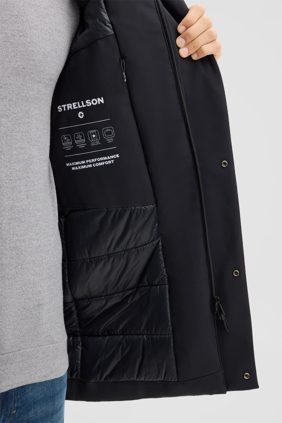 Strellson Waterproof Navy Coat 30043680 401