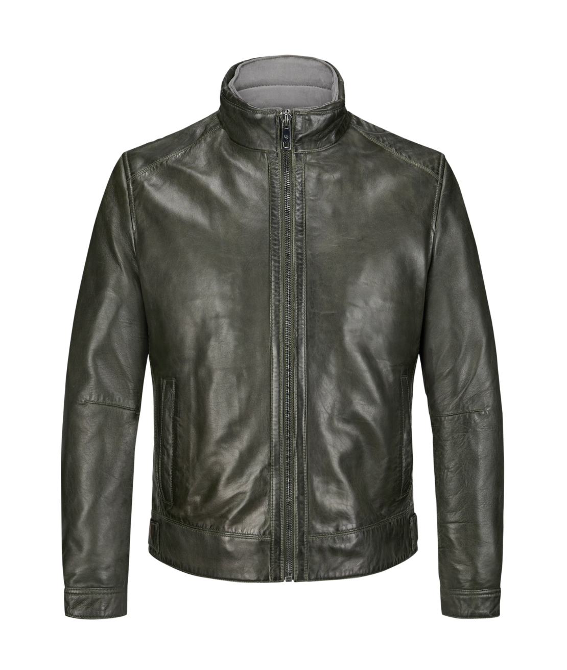 Milestone Dark Green Leather Jacket Barney 49