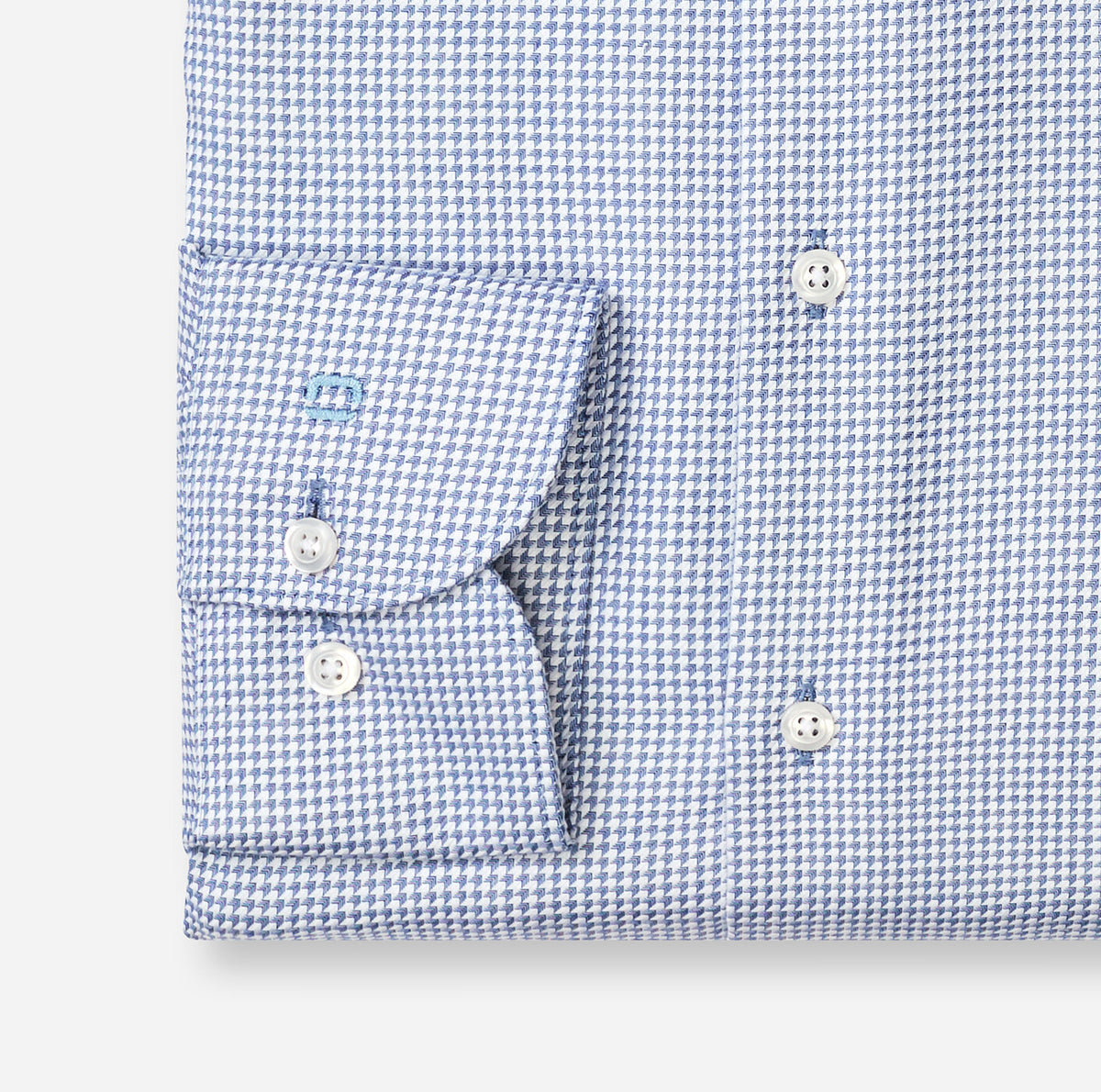 Olymp Blue Houndstooth Shirt 1364 24 19
