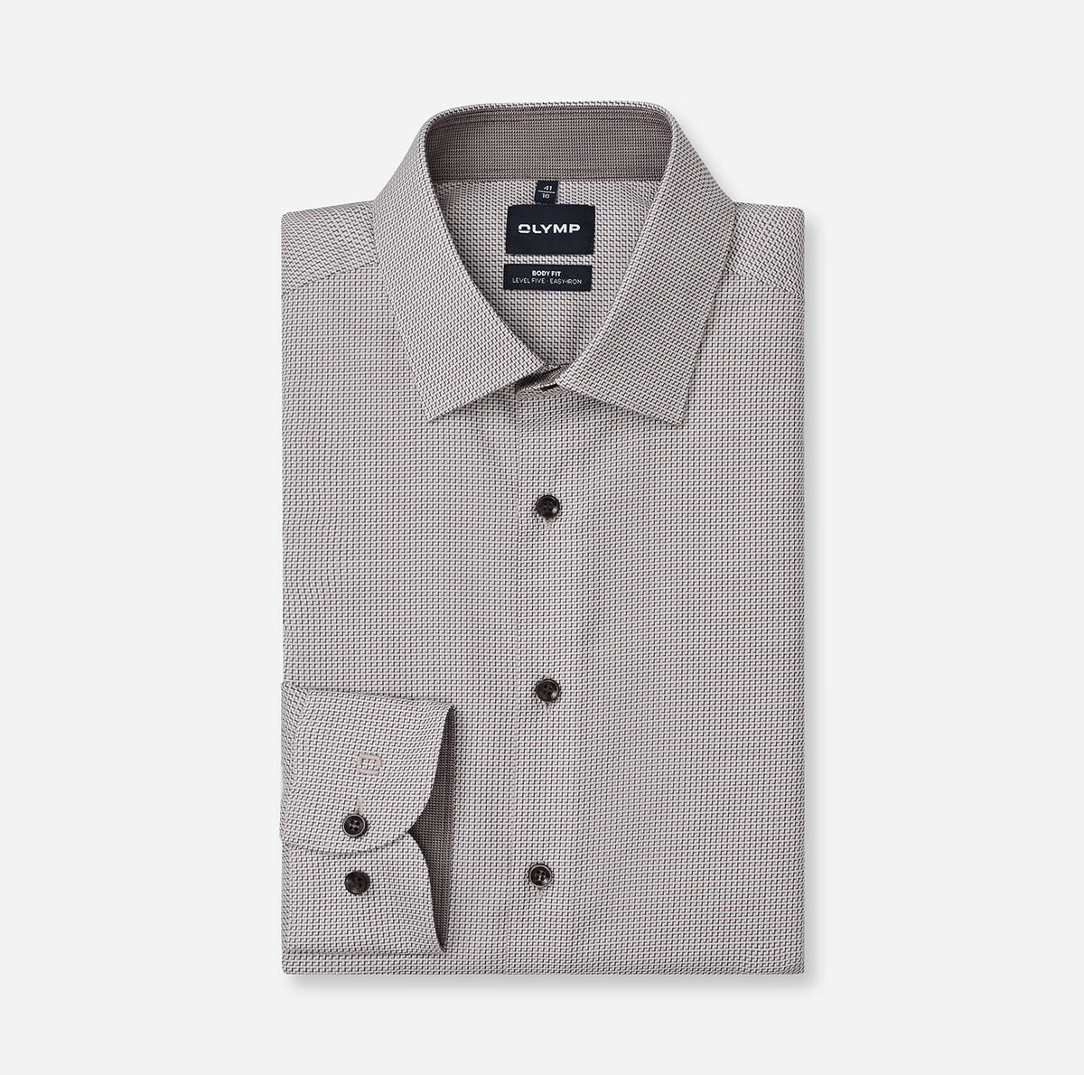 Olymp Brown Printed Shirt 2036 24 22