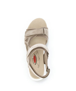 Gabor 26.889.43 | Rolling Soft Velcro Walking Sandals in Linen