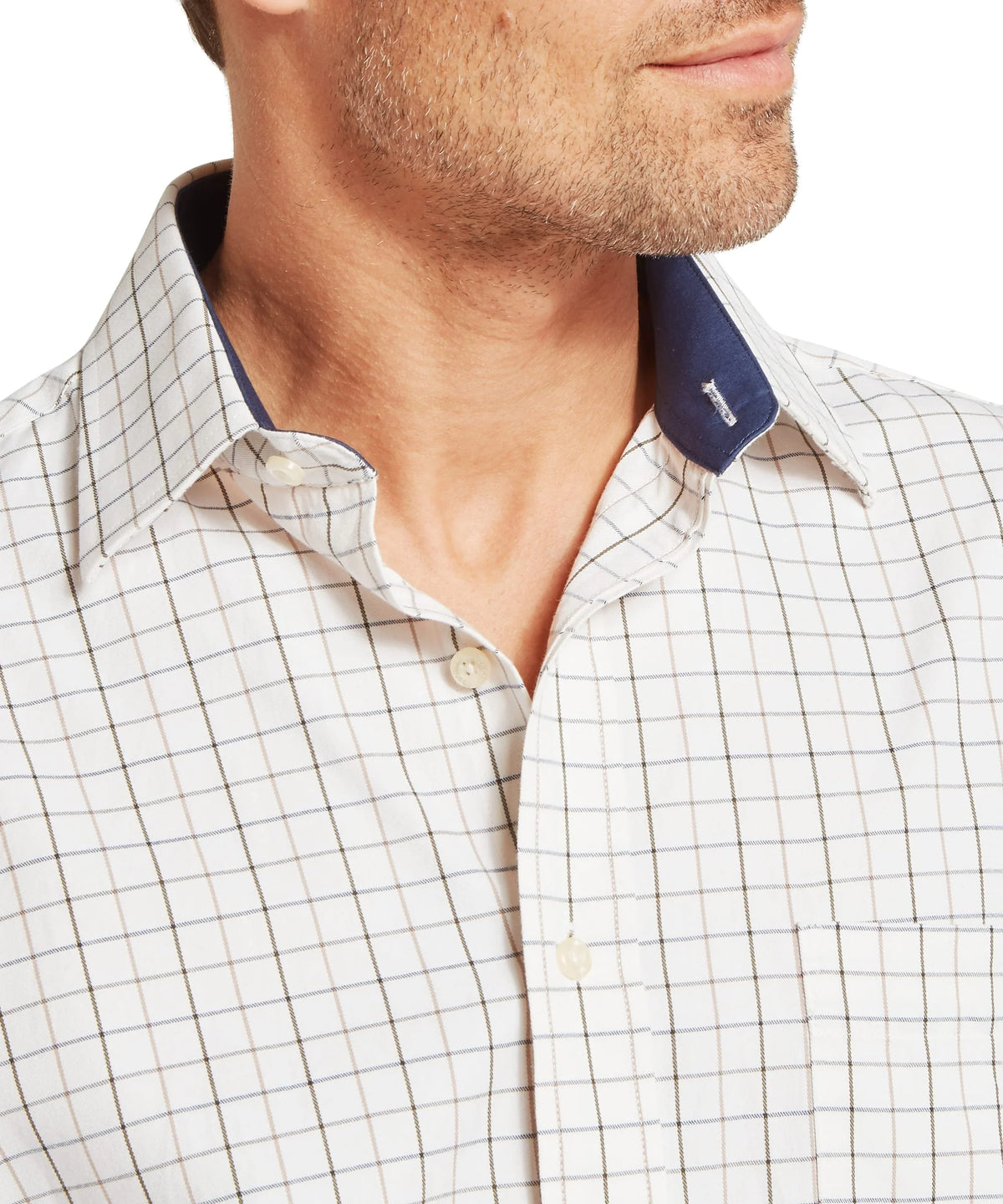 Schoffel Brown Beige Check Shirt 20-4010 8907