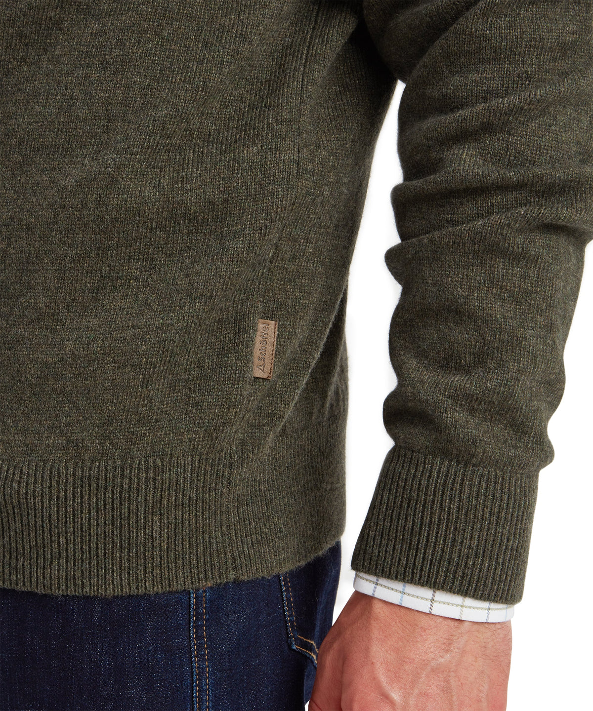 Schoffel Calton Zip Knit in Loden Green 20-3154 6790
