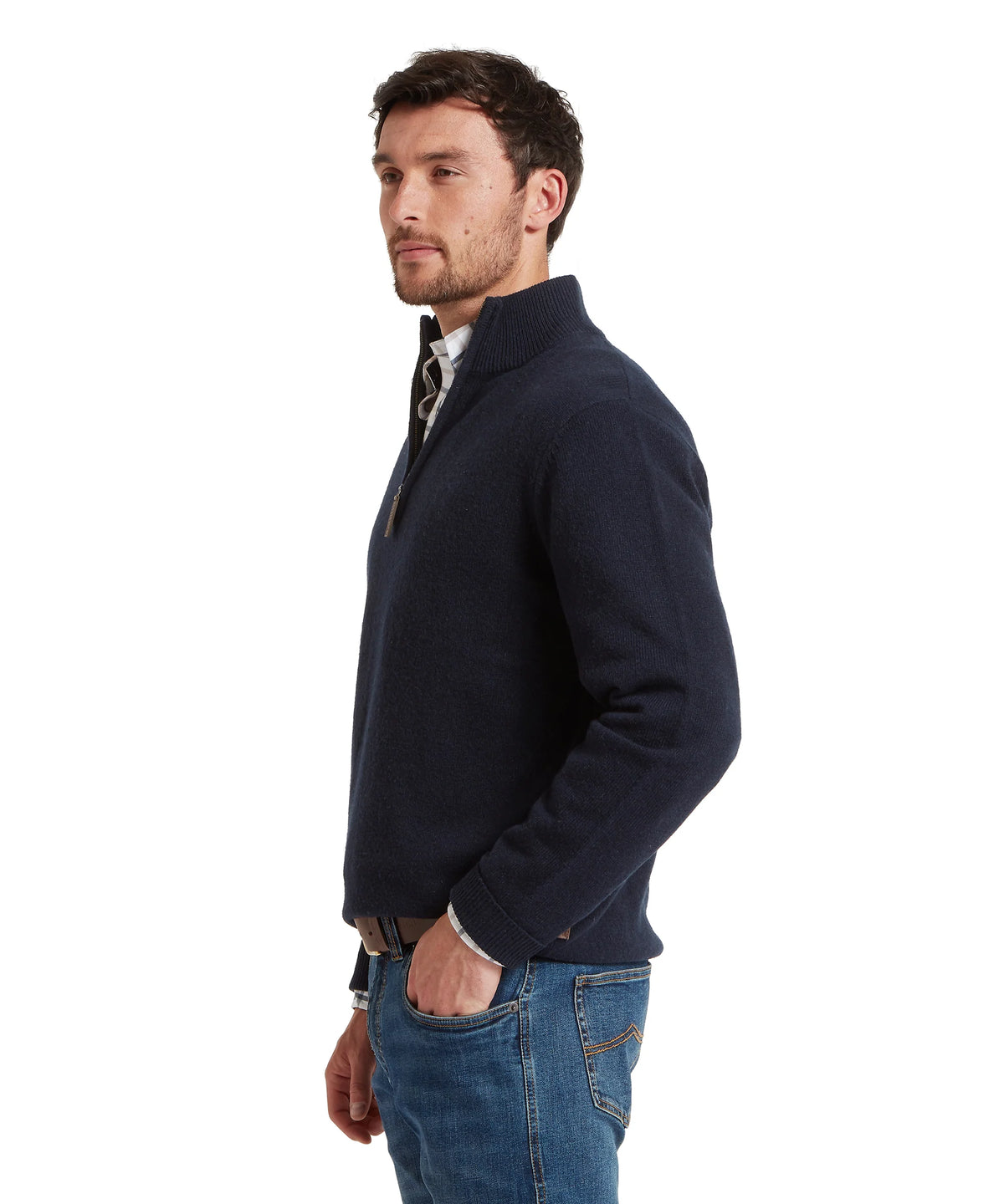 Schoffel Calton Zip Knit in Navy 20-3154 8880