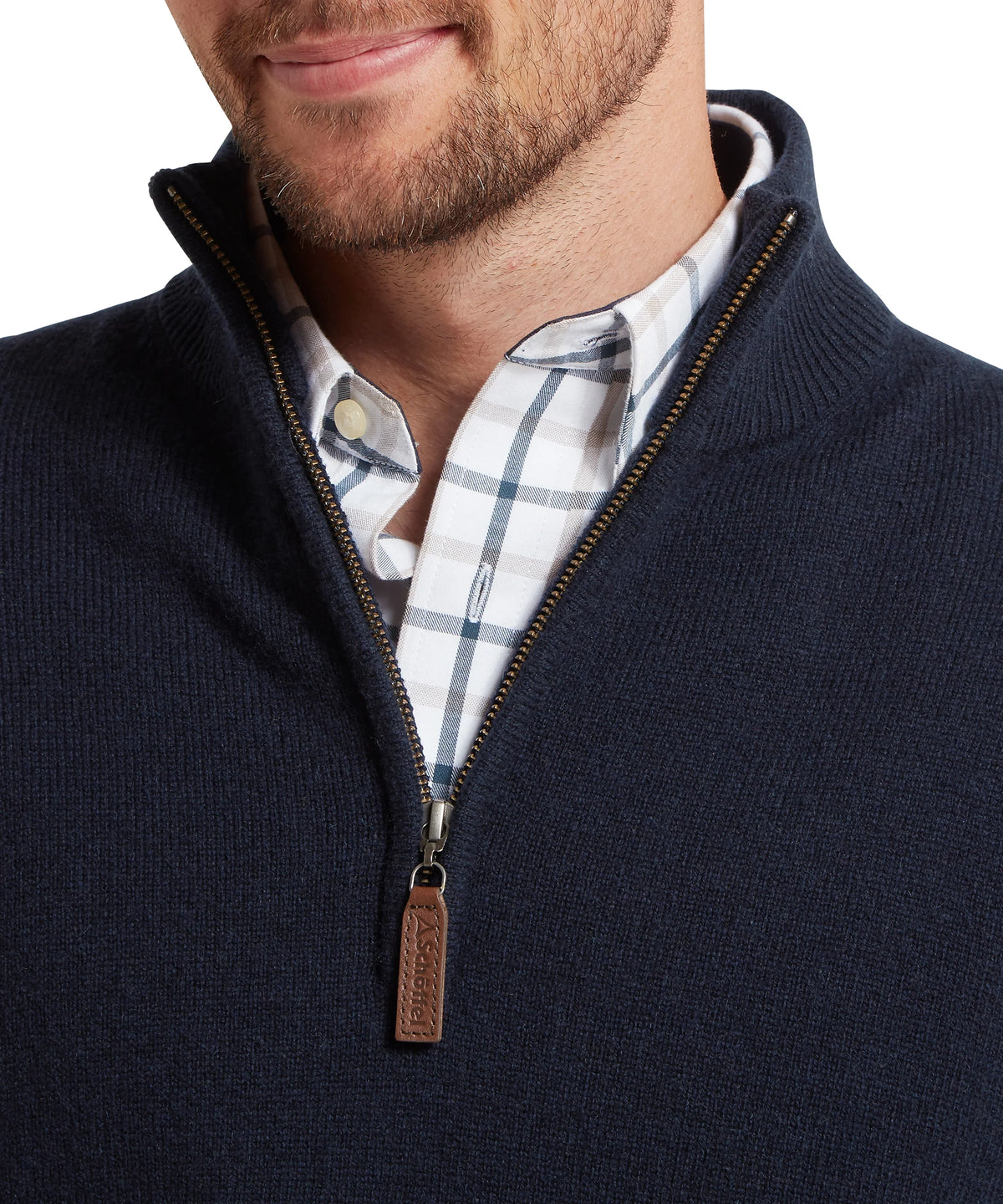 Schoffel Calton Zip Knit in Navy 20-3154 8880