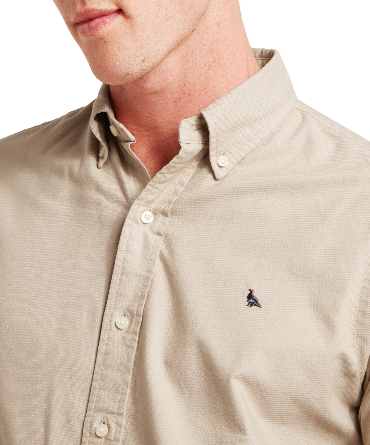 Schoffel Cobblestone Beige Oxford Shirt 20-4030 1613