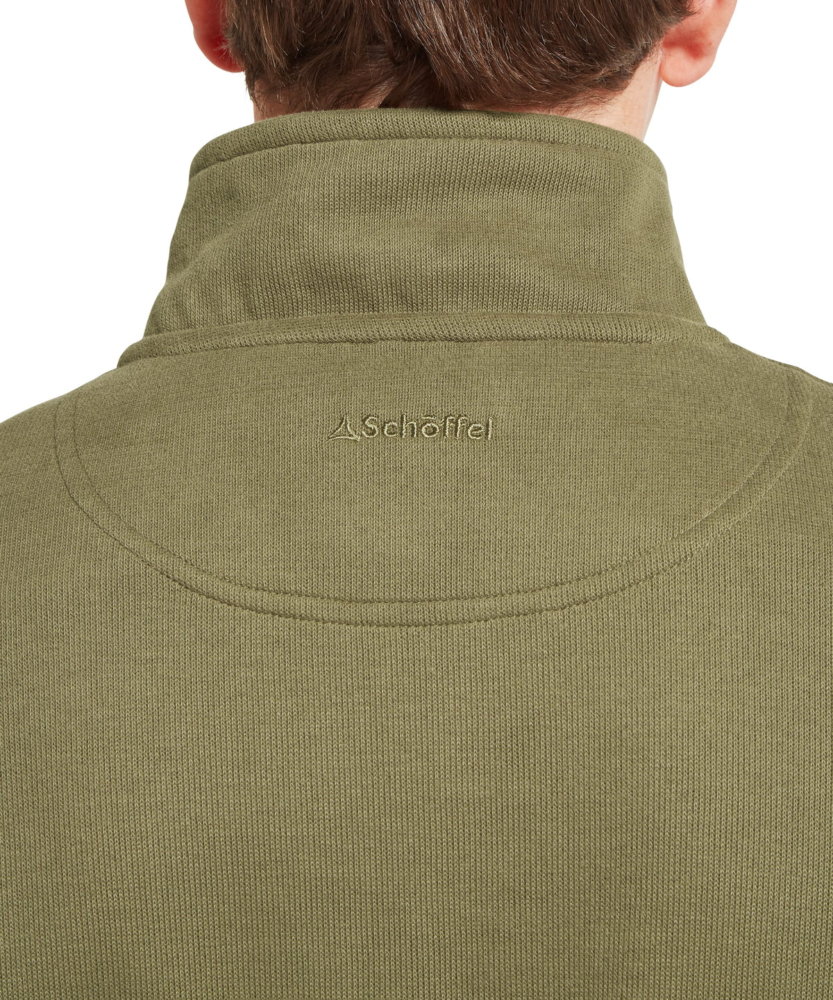 Schoffel Khaki Green Zip Sweat 20-3166 6528