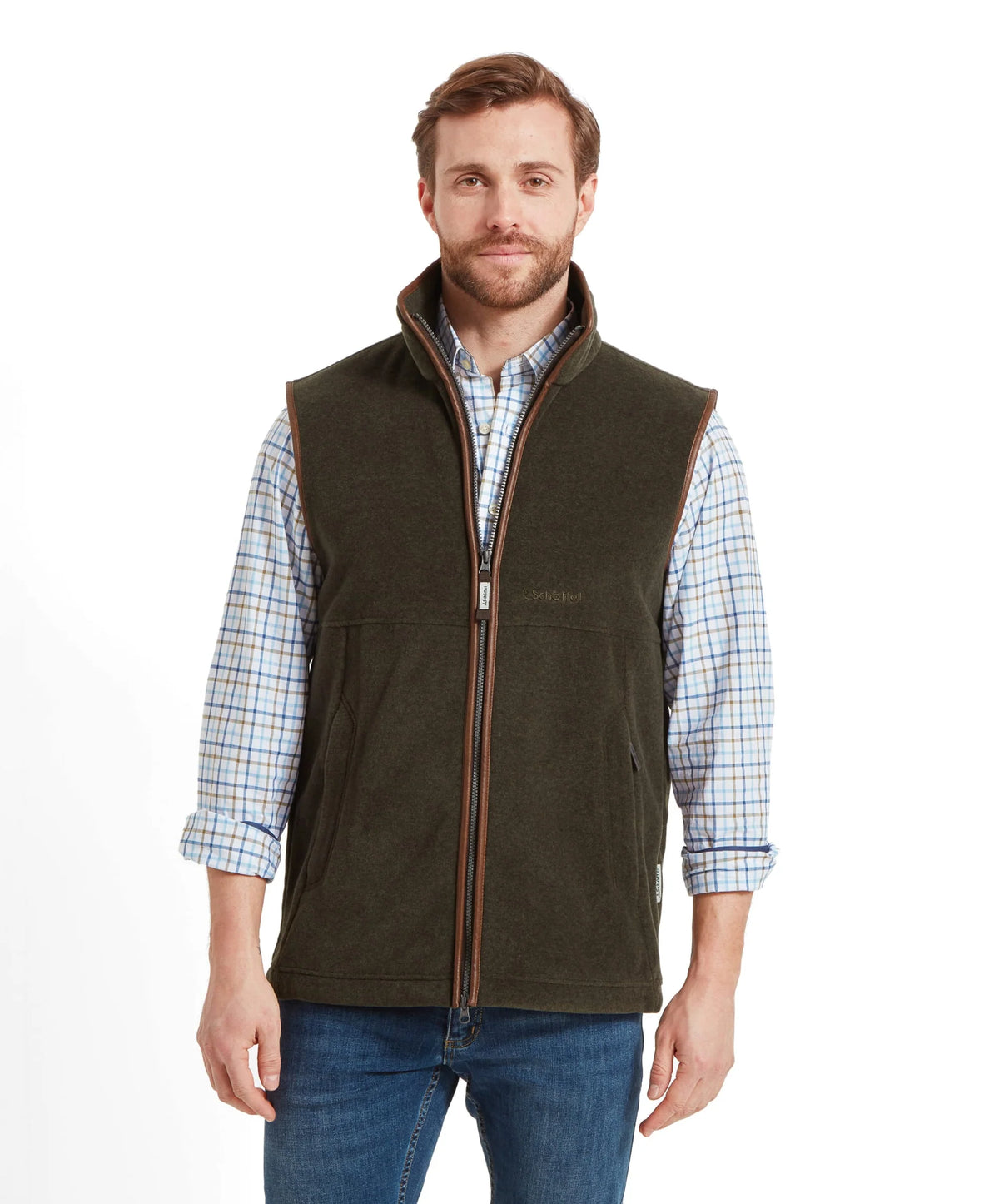 Schoffel Oakham Fleece Gilet Dark Olive 22-1056 6990
