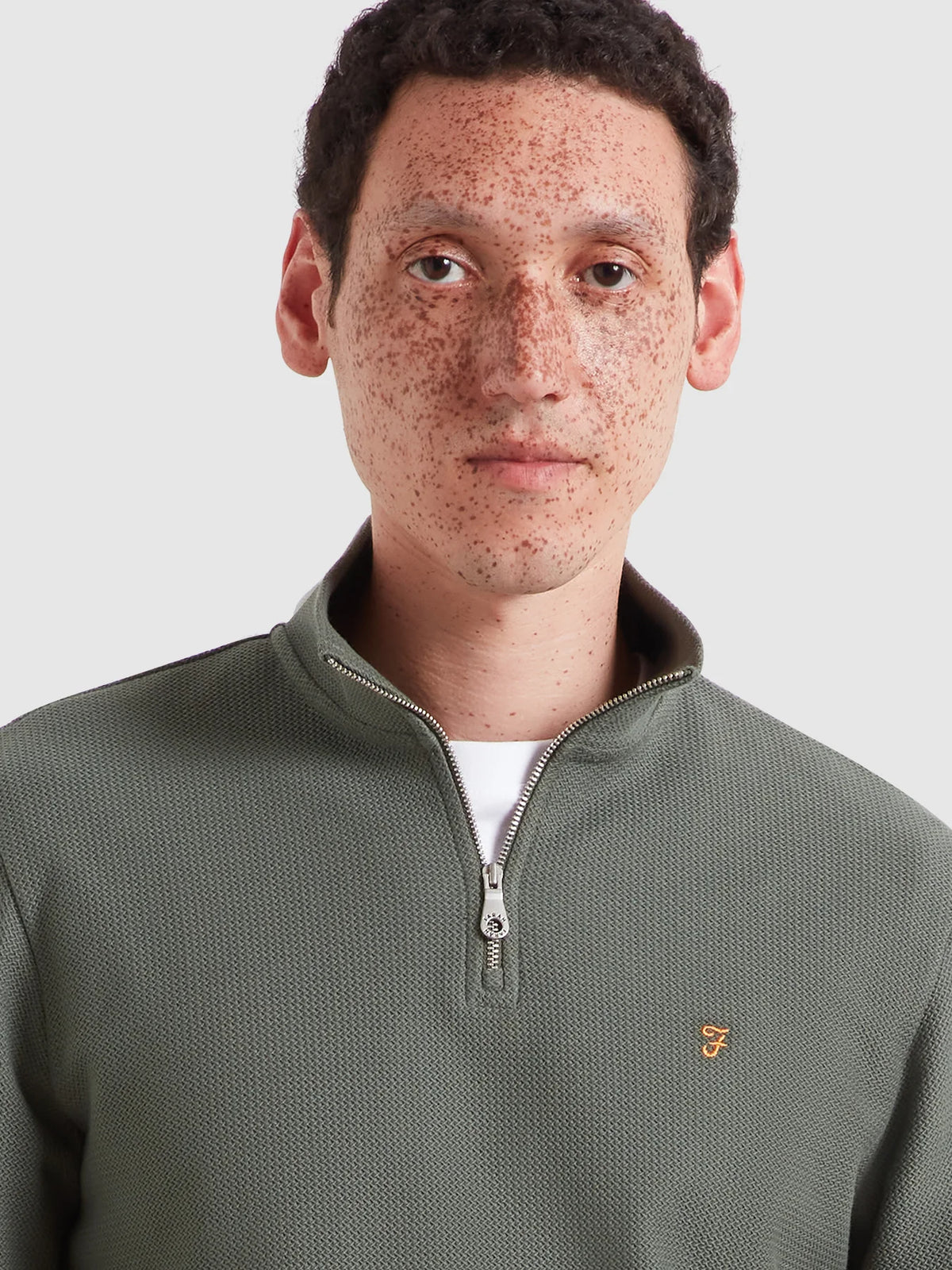 Farah Rosemary Green Zip Knit F4KFG020 300