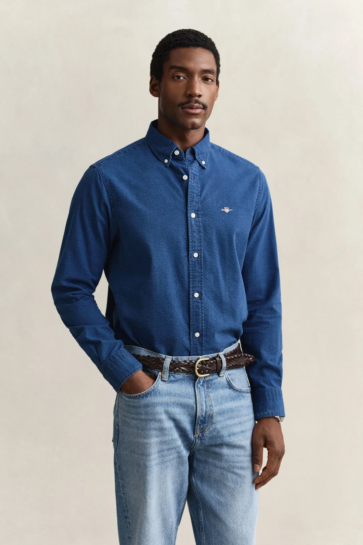 Gant Indigo Seersucker Shirt 3260034 989