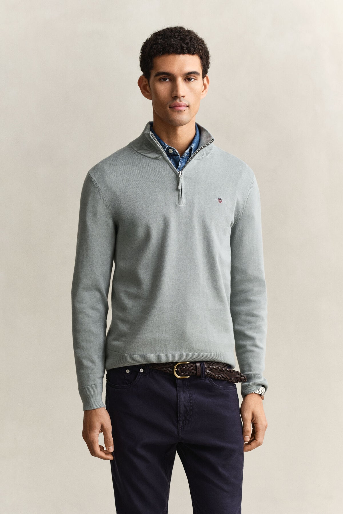 Gant Grey Green Zip Knit 8030564 10