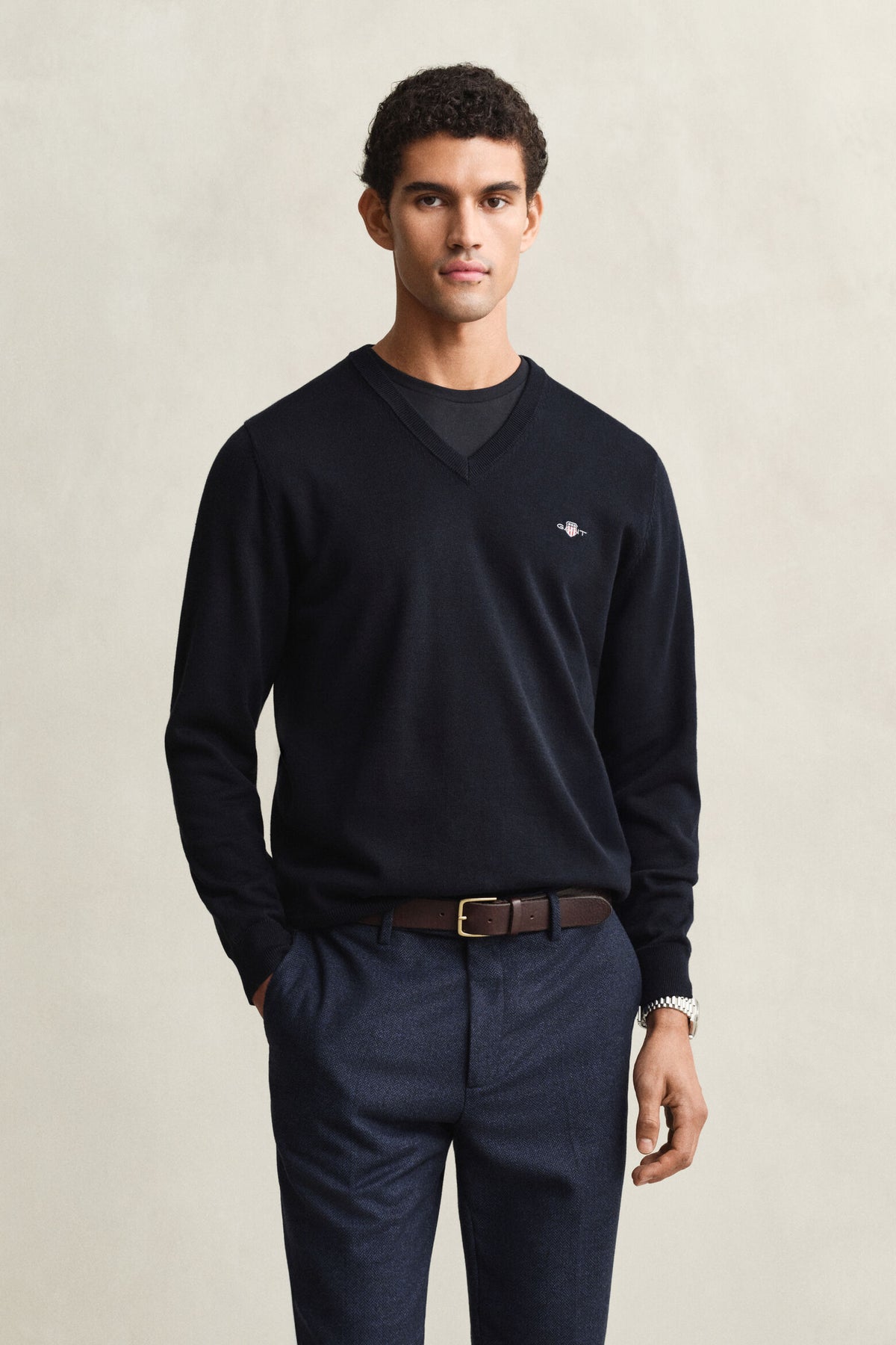 Gant Navy V Neck 8030562 433