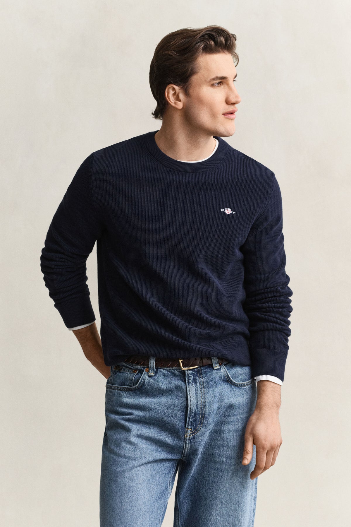 Gant Navy Crew Knit 8030291 433