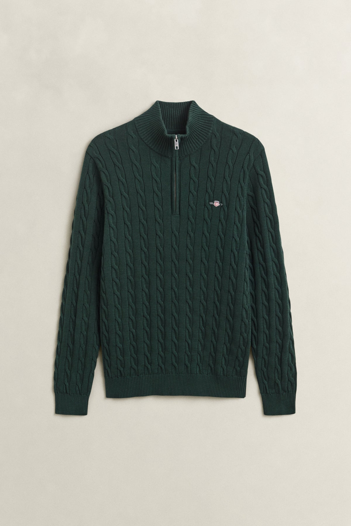 Gant Tartan Green Zip Knit 8050603 374