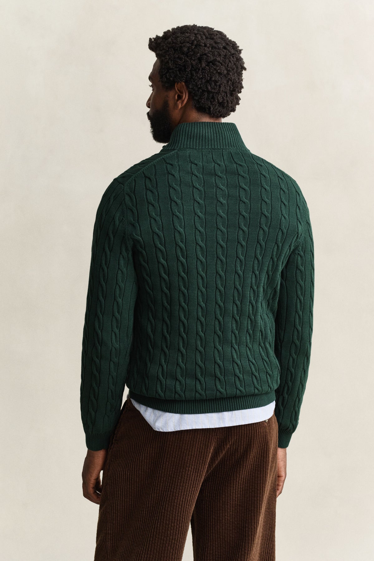 Gant Tartan Green Zip Knit 8050603 374
