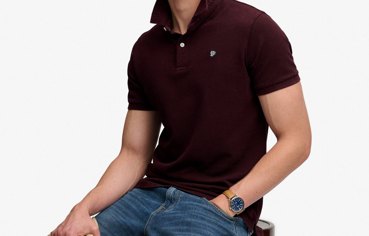 Superdry Burgundy Polo Shirt M1110451A XPS