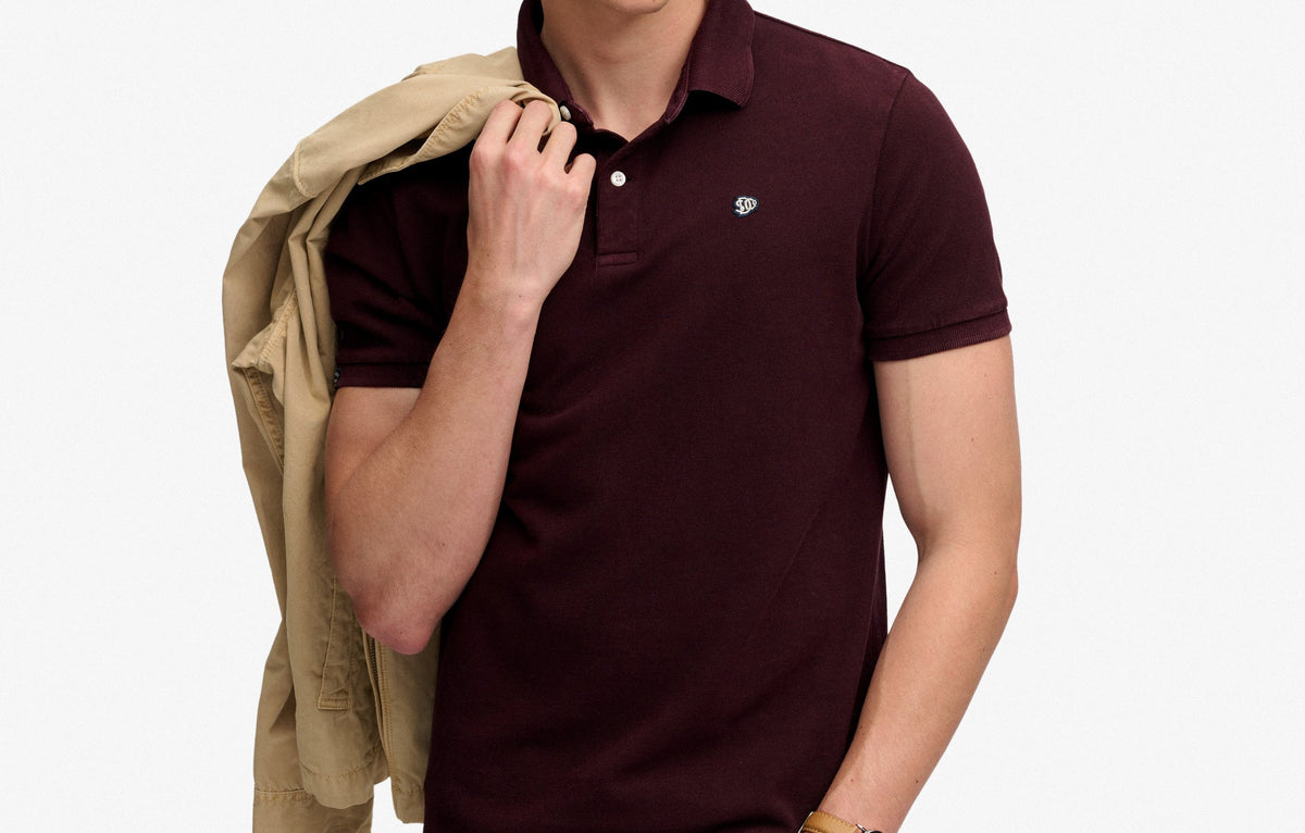 Superdry Burgundy Polo Shirt M1110451A XPS