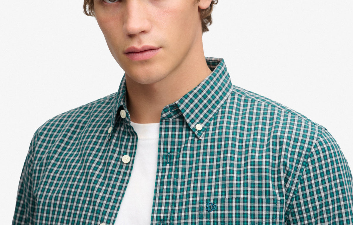 Superdry Green Check Shirt M4011196A L9H
