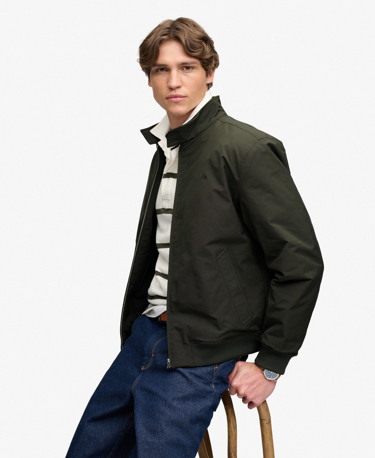 Superdry Olive Green Harrington Jacket M5012483A 1KM