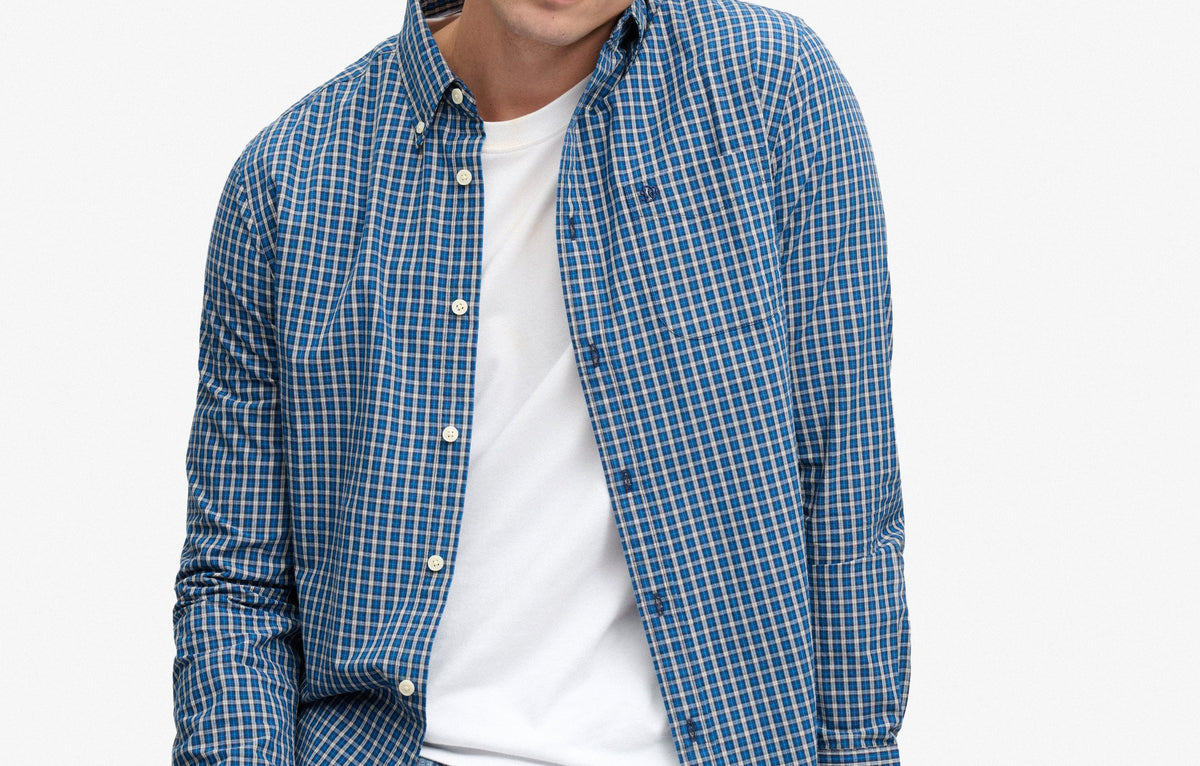 Superdry Blue Check Shirt M4011196A L9I