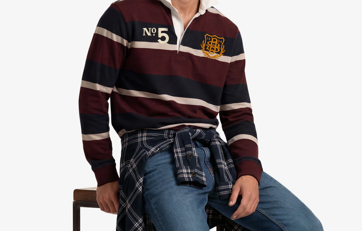 Superdry Burgundy Port Rugby M1110483A K1L