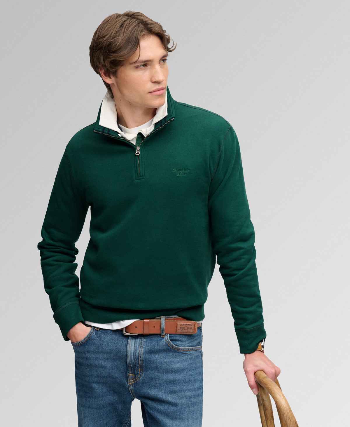 Superdry Green Zip Sweat M2014700A 7WG