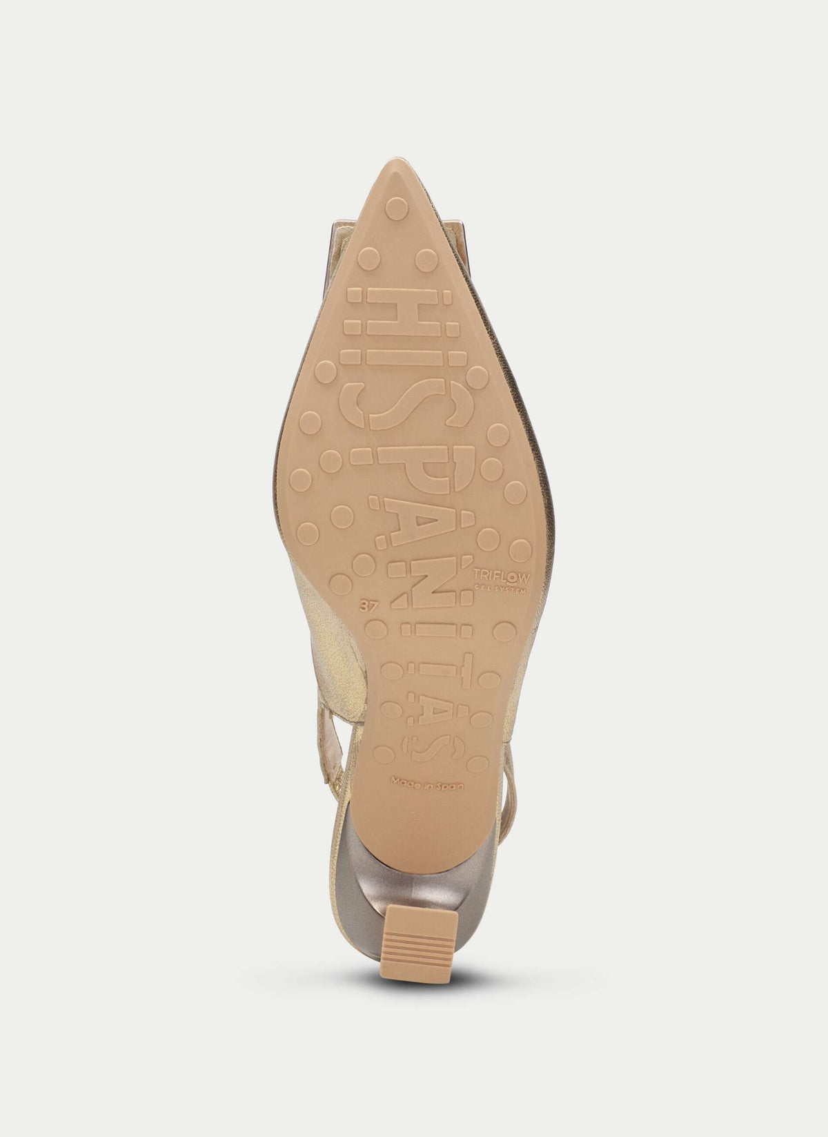 Hispanitas Platinum Slingback Court Shoe Gold HV264850
