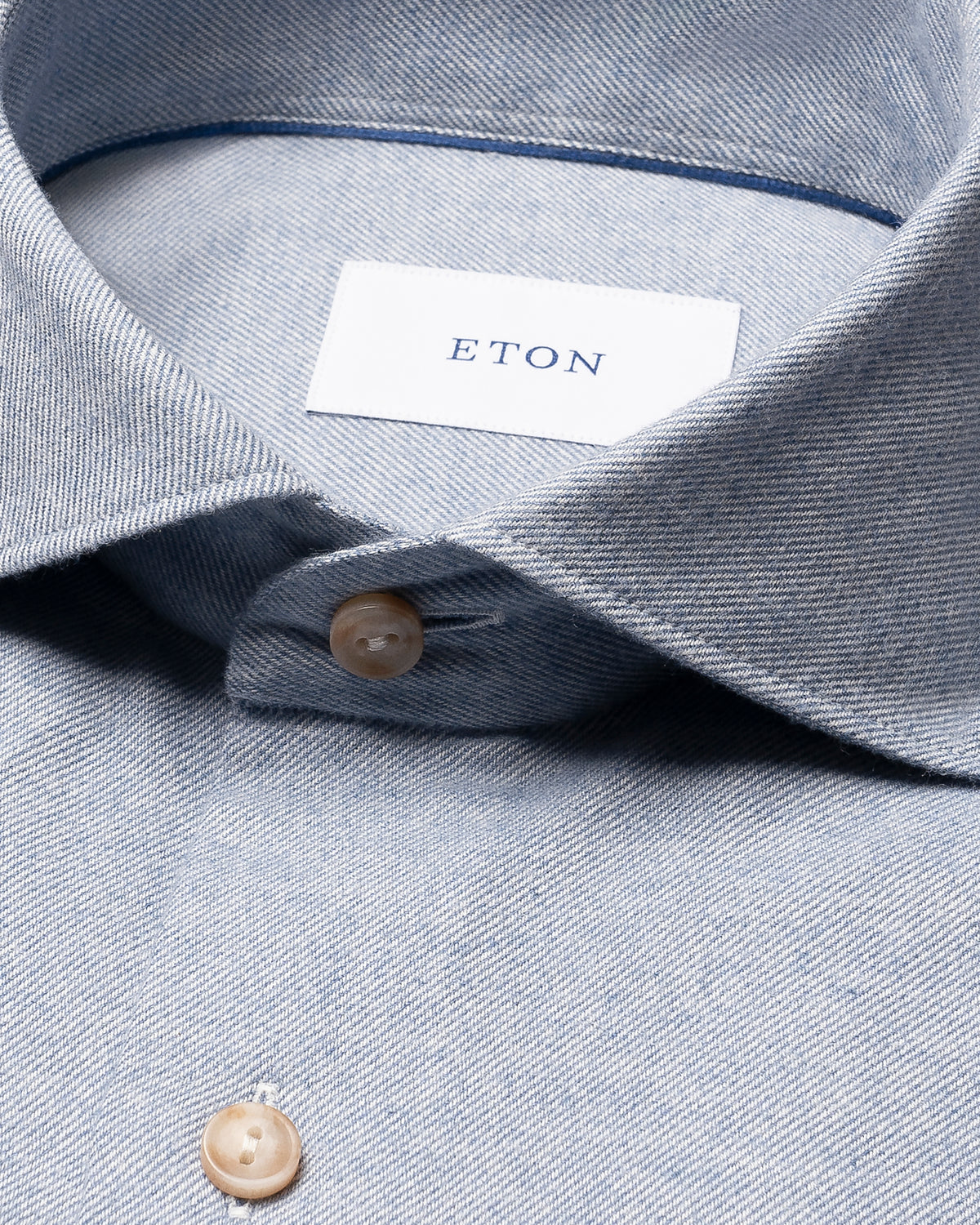 Eton Light Blue Soft Flannel Shirt 100015434 20