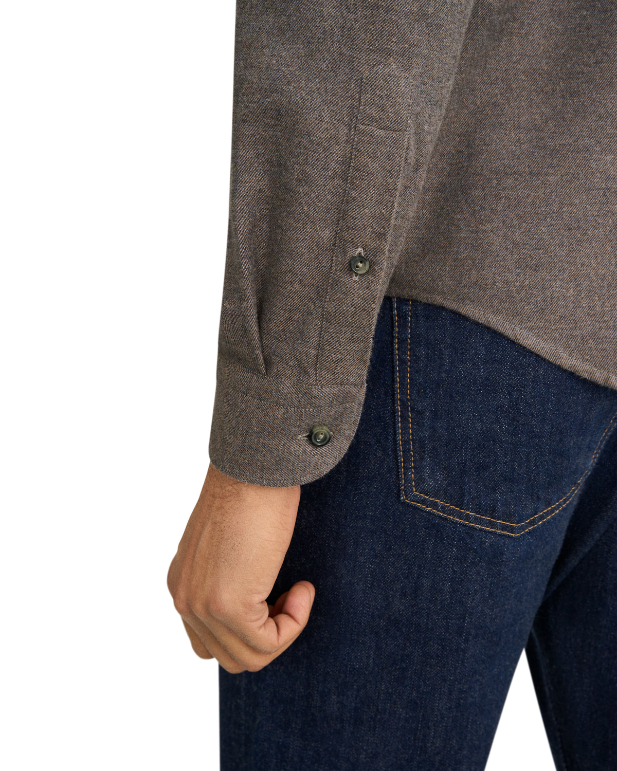 Eton Brown Soft Flannel Shirt 100015434 38