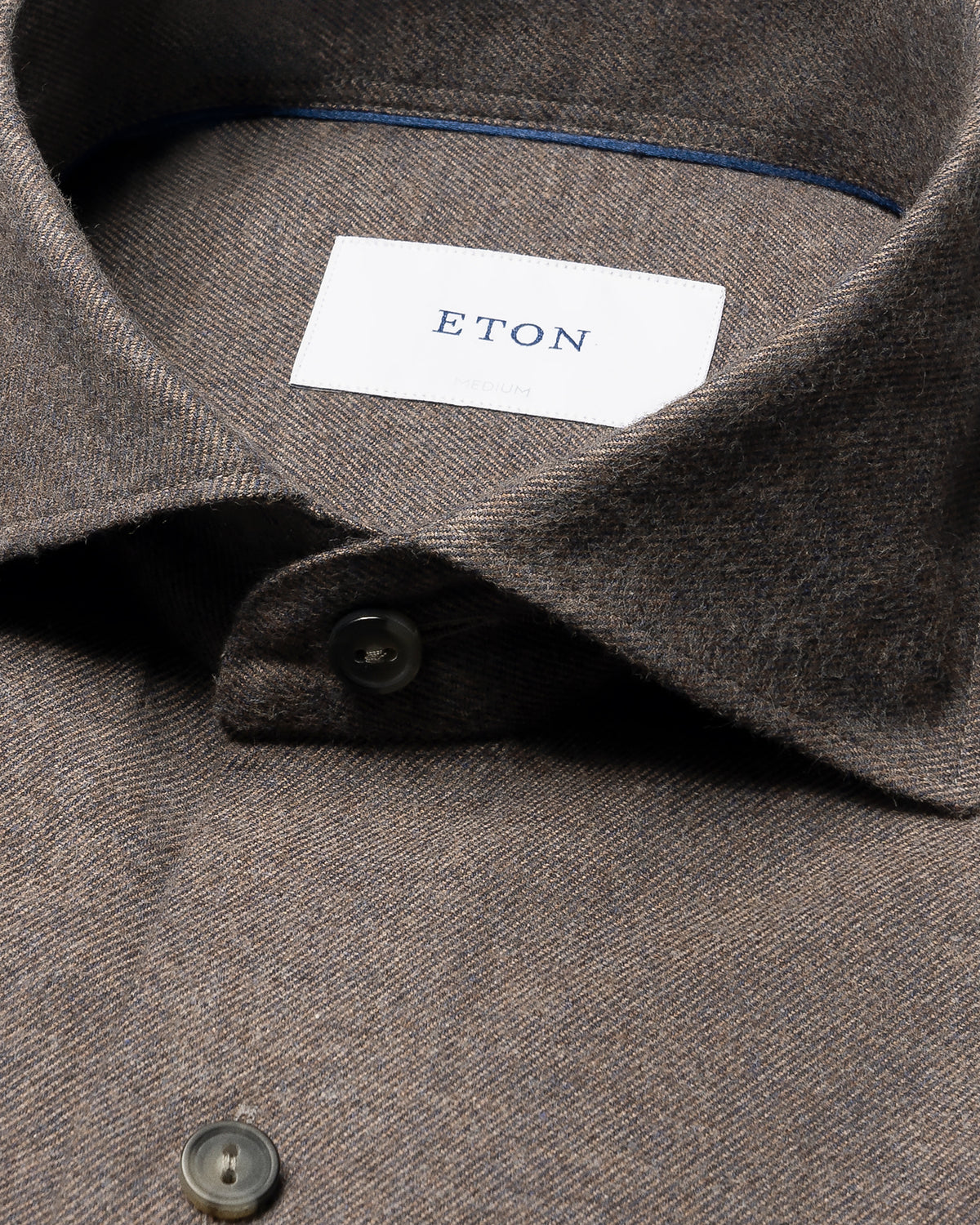 Eton Brown Soft Flannel Shirt 100015434 38