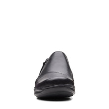 Load image into Gallery viewer, Clarks Appley Zip | Black Leather Side Zip Shoe
