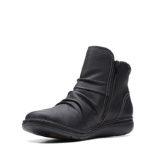 Load image into Gallery viewer, Clarks Un Loop Top | Leather Zip Boots in Black