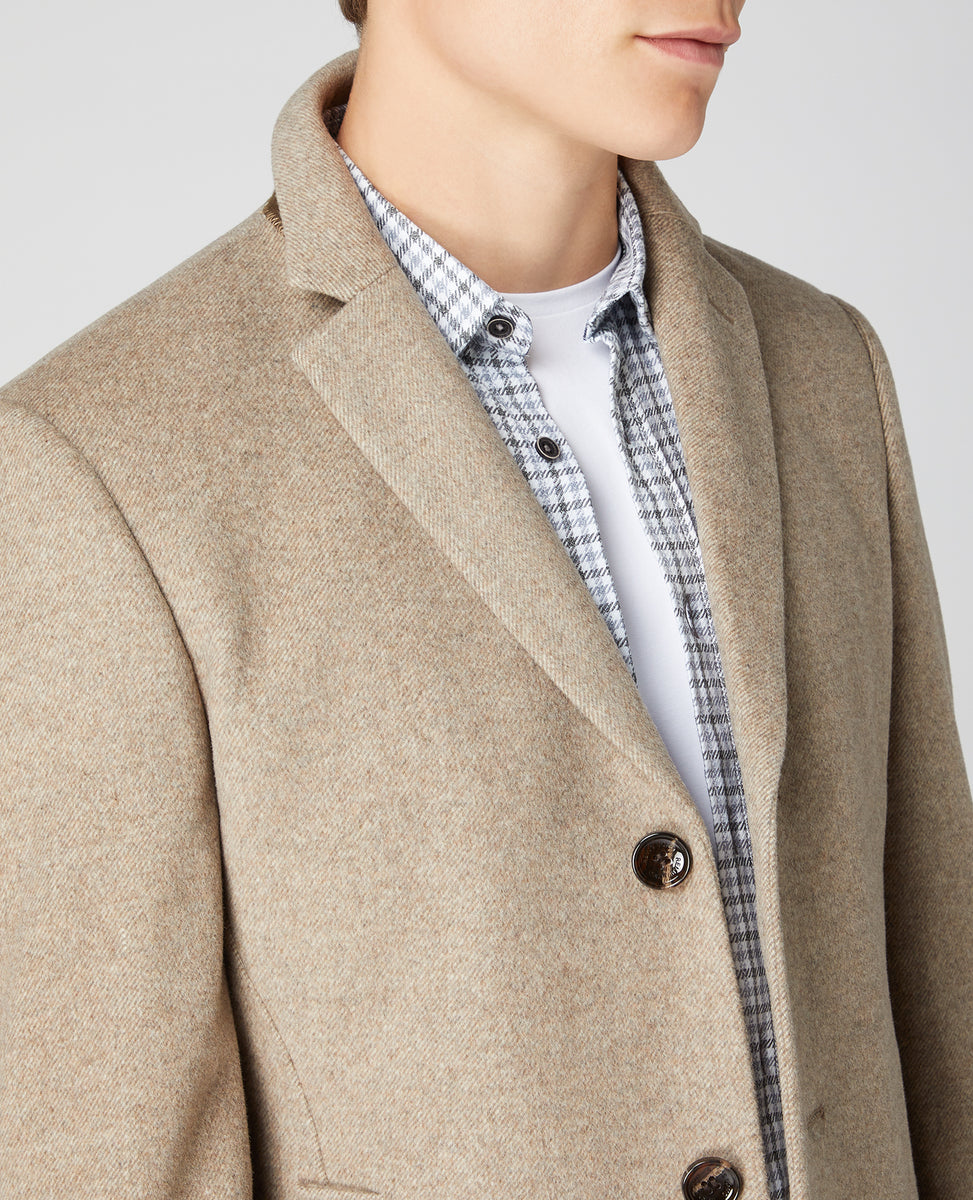 Men's wool down outlet coat