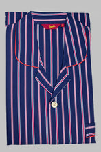 Load image into Gallery viewer, Somax STR3 Men&#39;s Navy Striped Pyjamas
