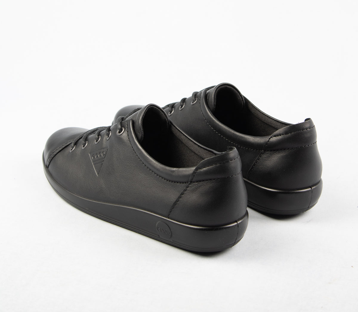 Ecco Lace Up Leather Shoes in Black 206503