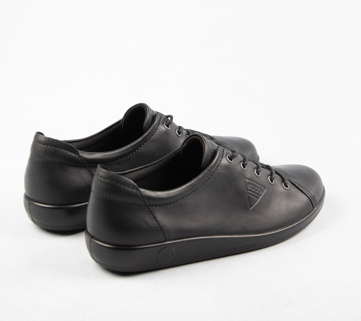 Ecco Lace Up Leather Shoes in Black 206503