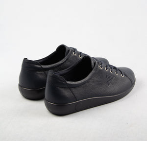 Ecco Lace Up Leather Shoes in Marine Navy 206503