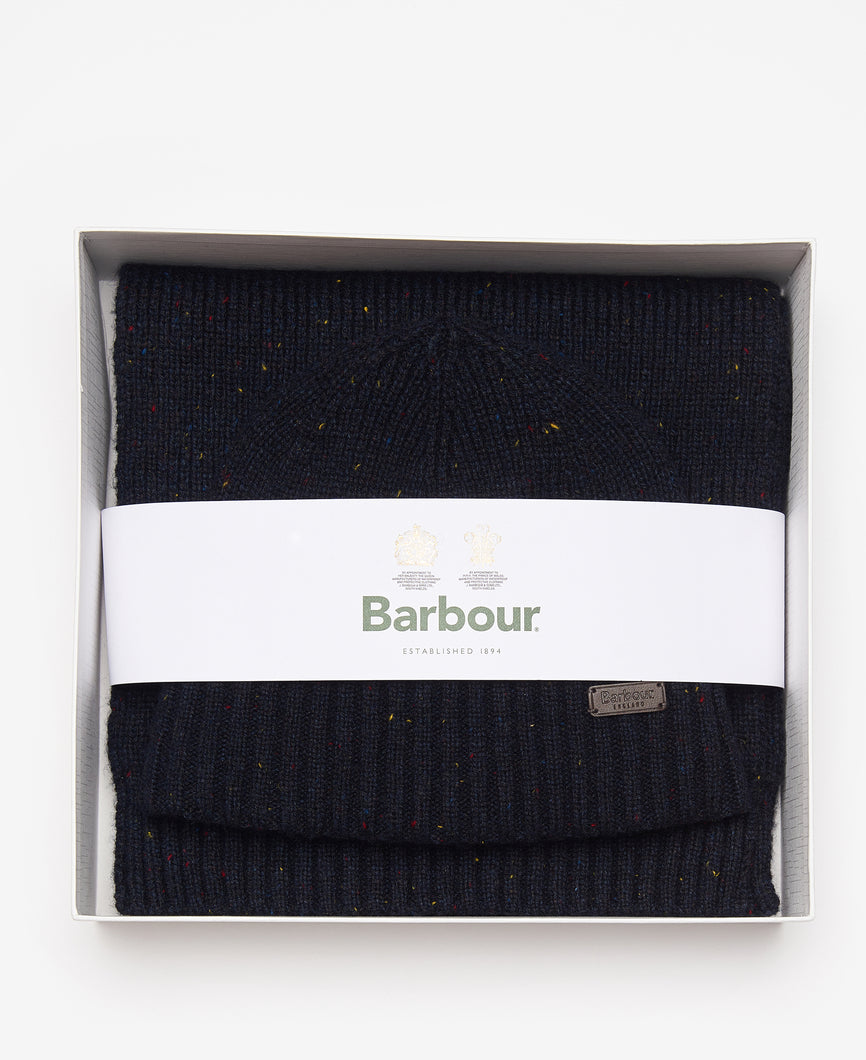 Barbour MGS0047 | Carlton Fleck Hat & Scarf Giftset